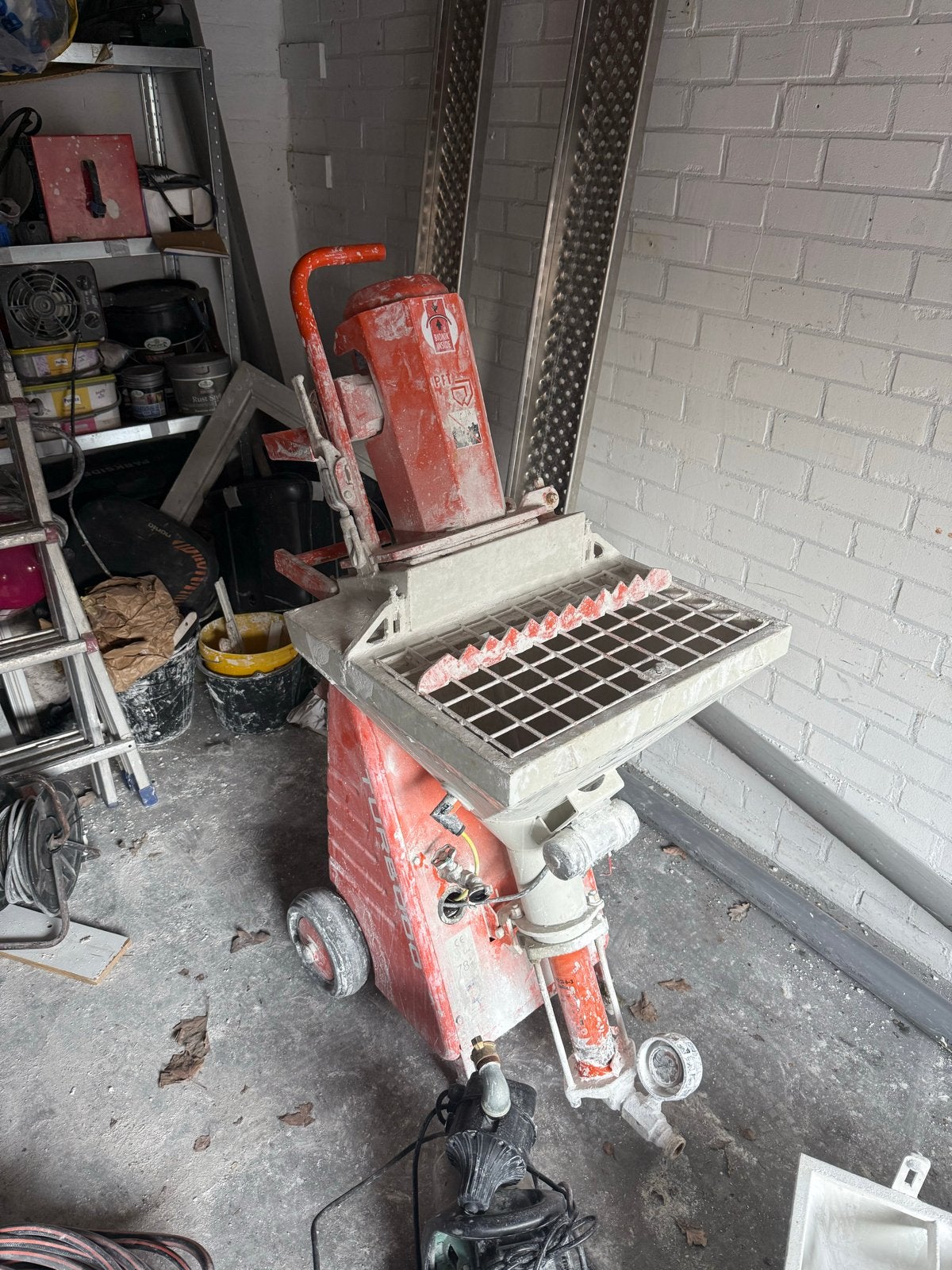 PFT ritmo turbo gipsspuit met toebehoren, Ophalen