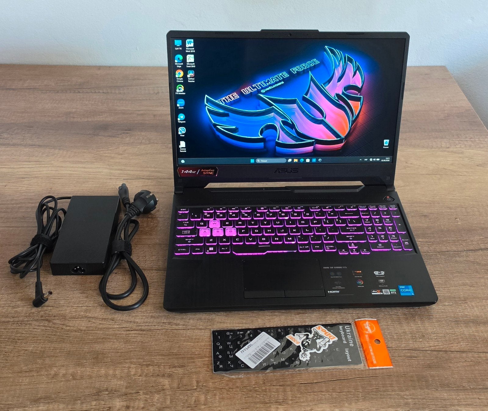 Asus TUF Gaming F15/ i5-11400H / RTX/ DDR4/ SSD 512GB/ 144Hz, Ophalen, 15 inch, Asus Tuf f15, Qwerty