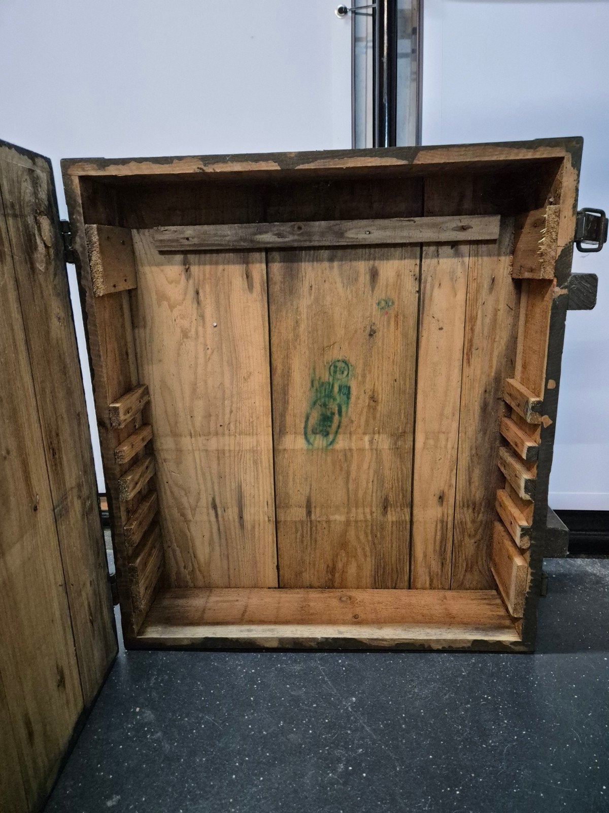 Vintage militaire houten kist - Opslagkist, Huis en Inrichting, Ophalen, 50 – 75, Gebruikt, 50 tot 100 cm