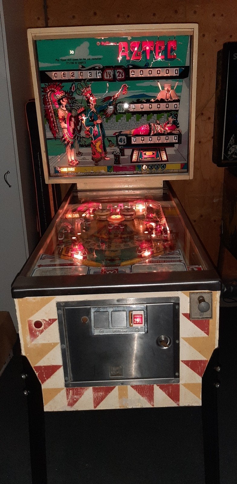 Flipperkast Williams aztec, Ophalen, Gebruikt, Mechanisch, Williams