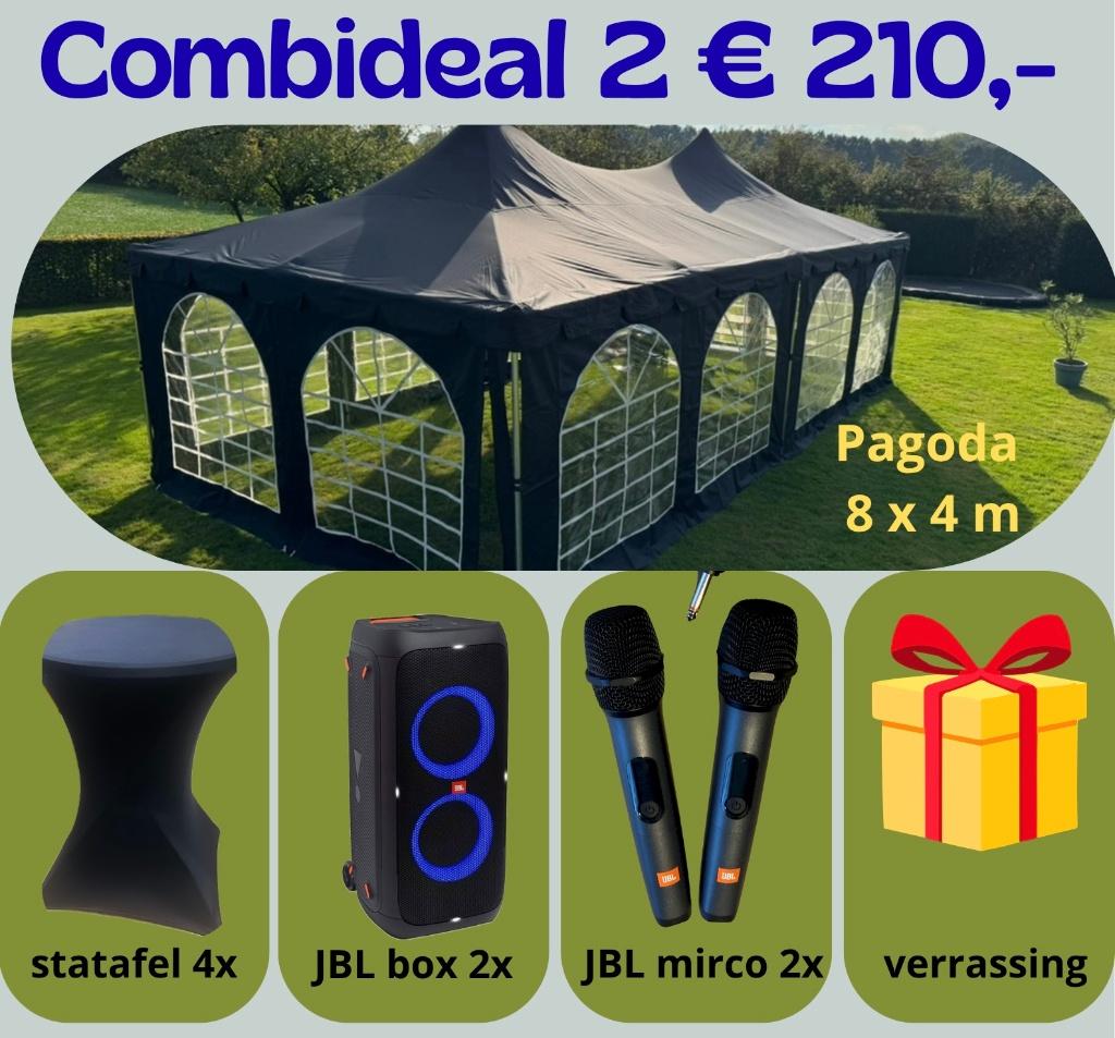 Partytent Pagode combideal te huur, Ophalen, Zo goed als nieuw, Overige