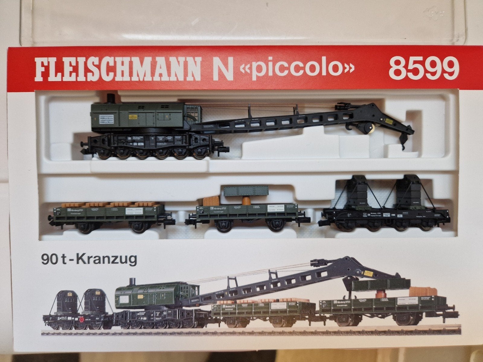 Fleischmann piccolo 90tons kraanset ovp 8599, Treinset, Gelijkstroom, Fleischmann, Ophalen of Verzenden