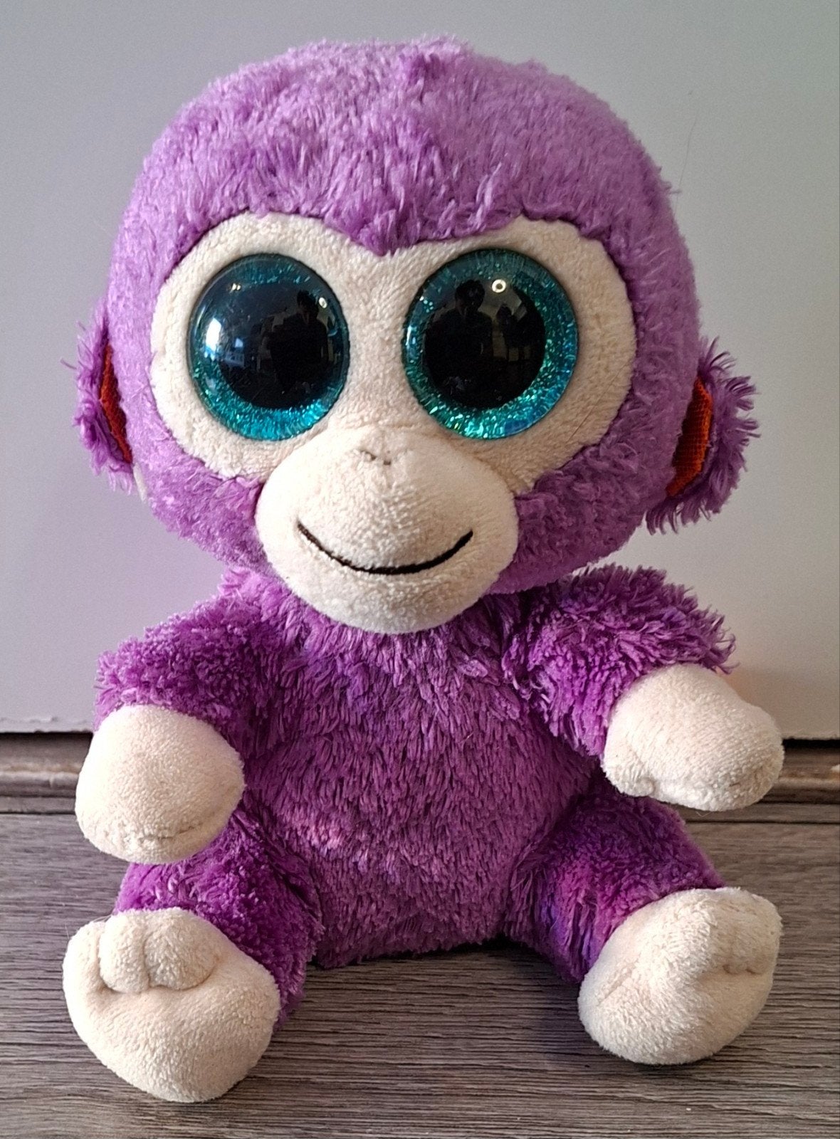 ty beanie boo aap Grapes 16 cm, Paars, Overige karakters, Ophalen of Verzenden, Zo goed als nieuw