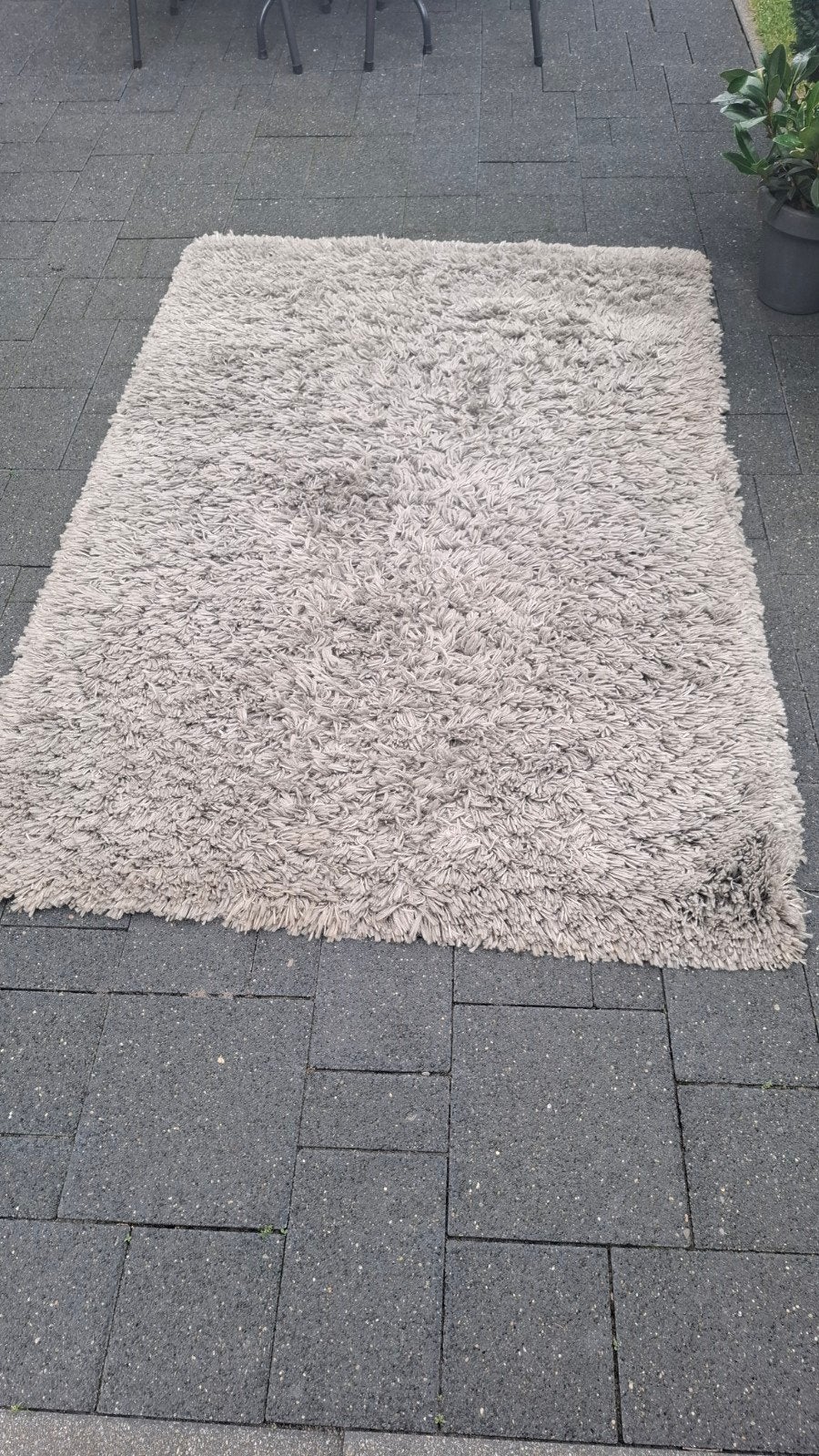 Ikea hoogpolig tapijt taupe, 200x140 cm, Ophalen, Gebruikt, 100 tot 150 cm, Grijs