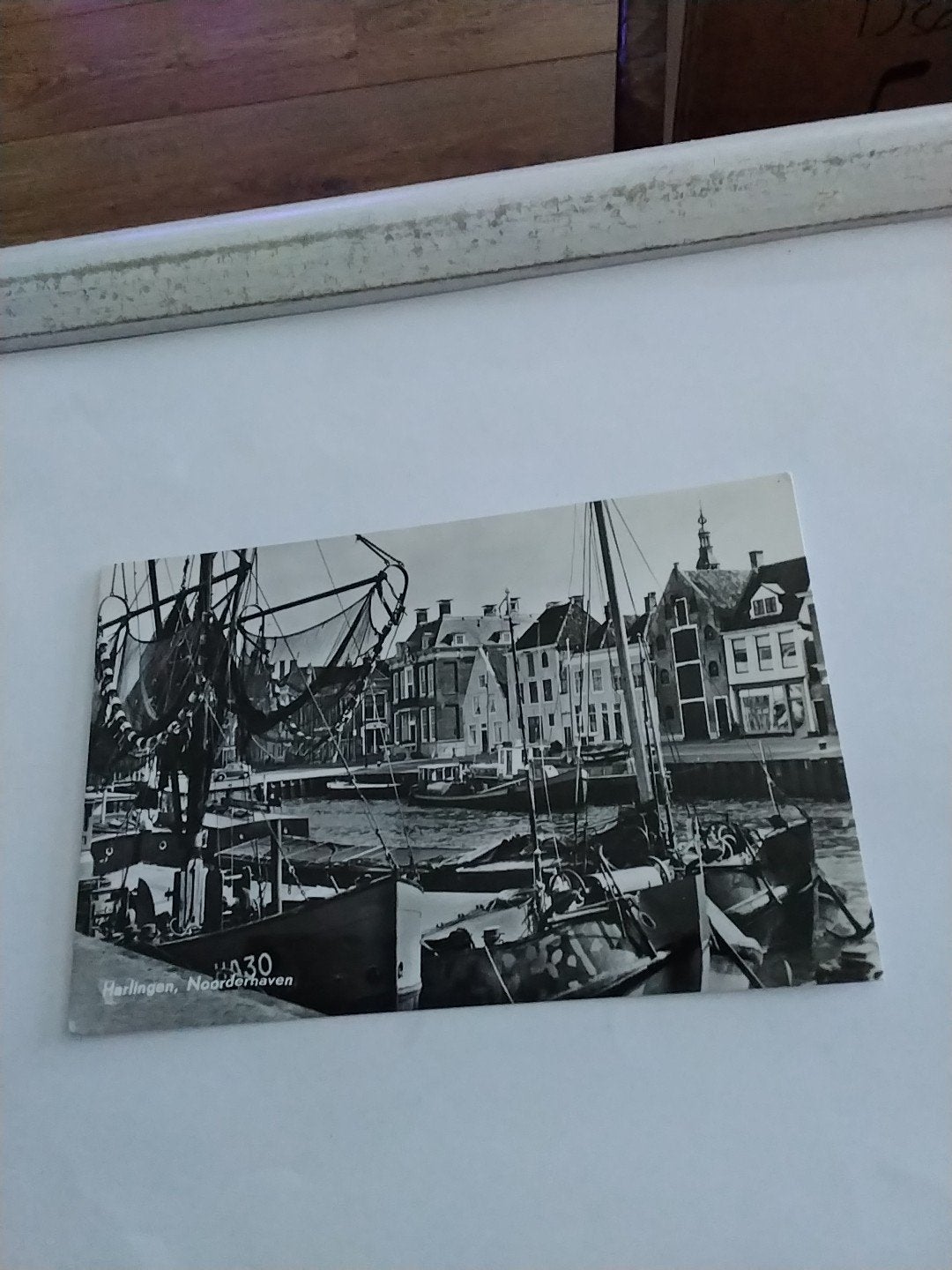 Oude ansichtkaart Harlingen Noorderhaven - Zwart-wit, Ophalen of Verzenden, 1940 tot 1960, Ongelopen, Friesland