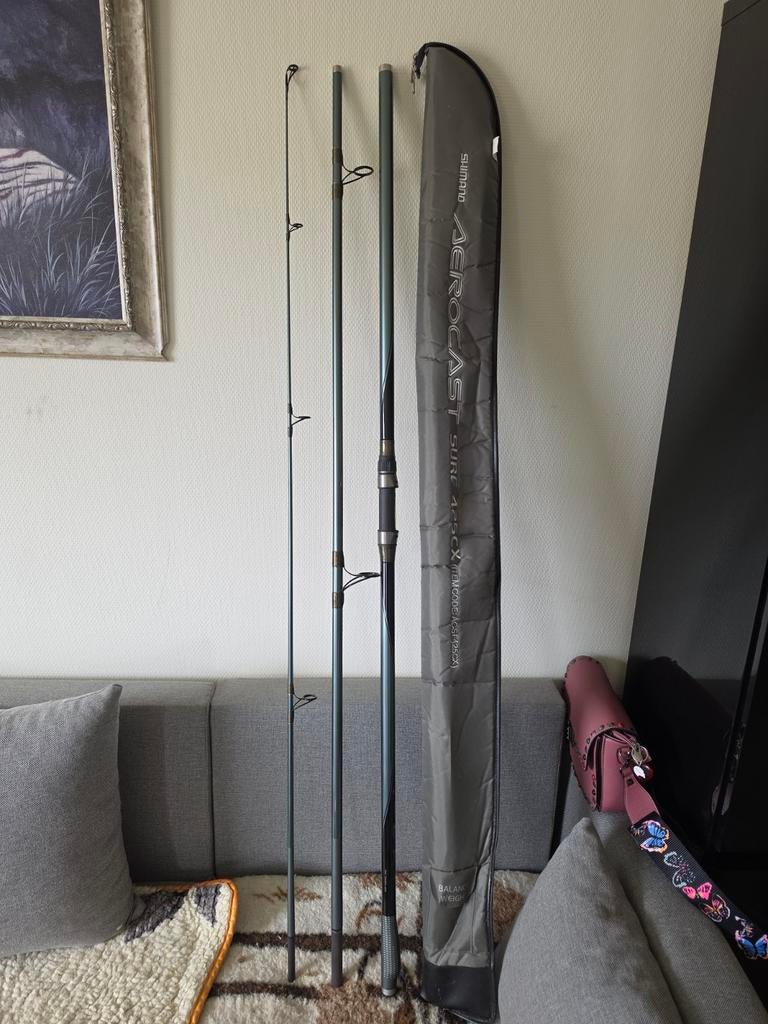 Shimano earocast surf 425CX, Ophalen, Zo goed als nieuw, Werphengel