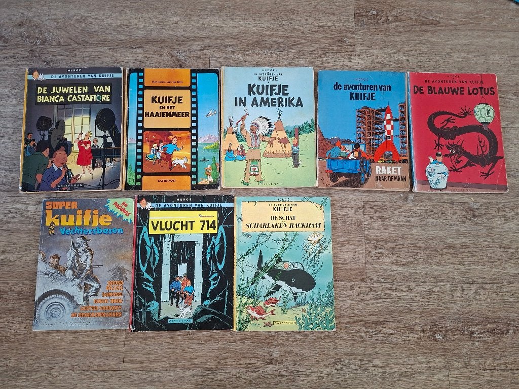 Kuifje Stripboeken ....Kuifje albums, Meerdere stripboeken, Ophalen of Verzenden, Gelezen