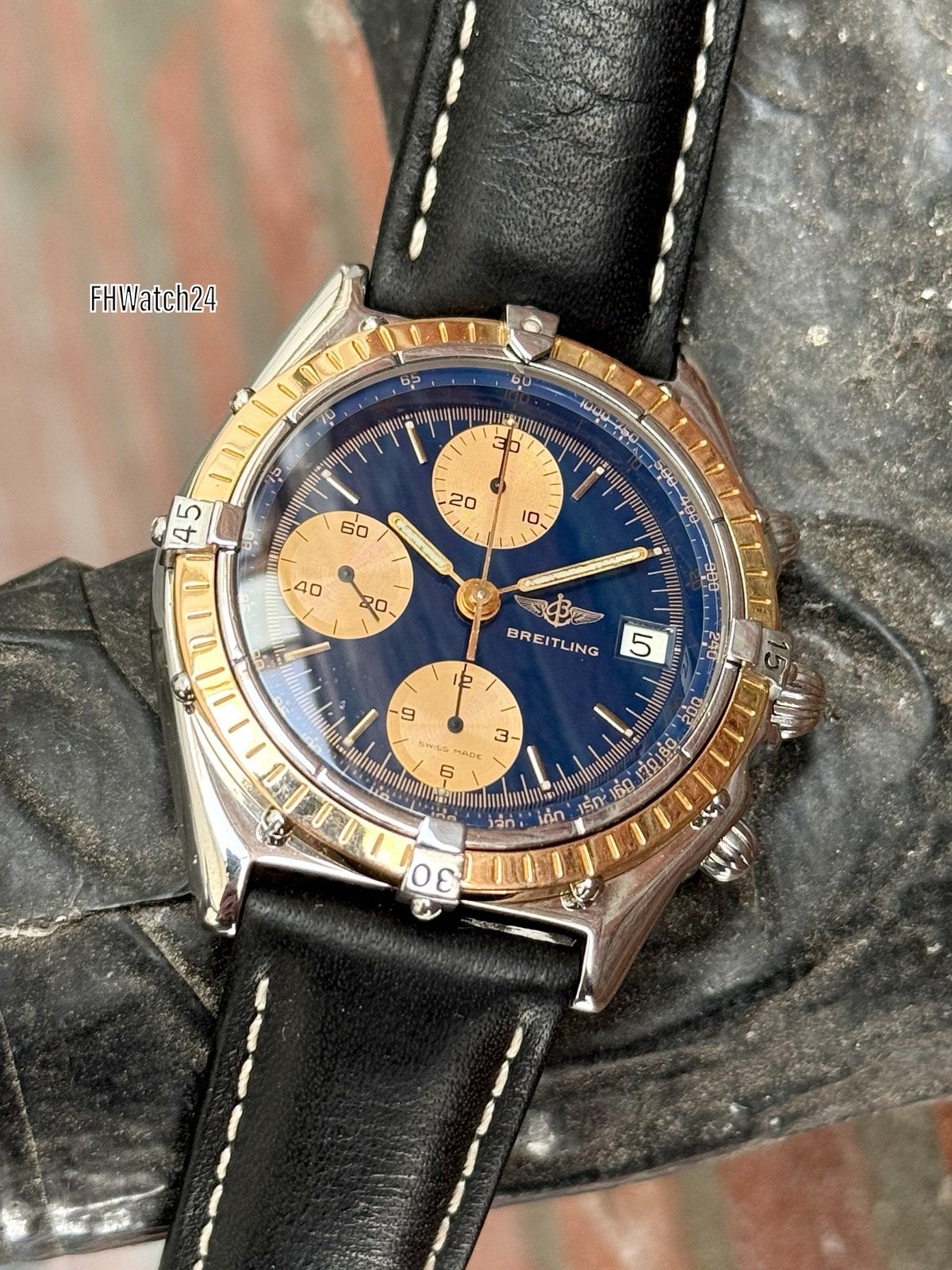 Breitling Chronomat 81950 “ Serie Speciale “. Lederen band., Breitling, Polshorloge, Breitling, Breitling