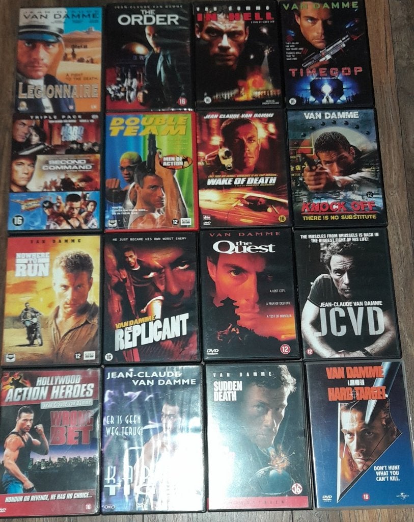 Jean Claude van Damme collectie - 18 films, Cd's en Dvd's, Engels, Vanaf 16 jaar, Verzenden, Nederlands