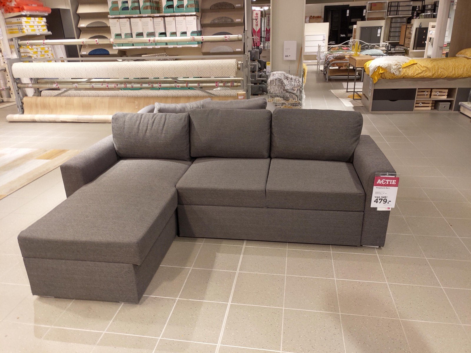 Slaapbank leen bakker, Ophalen, Zo goed als nieuw, Tweepersoons, 120 cm