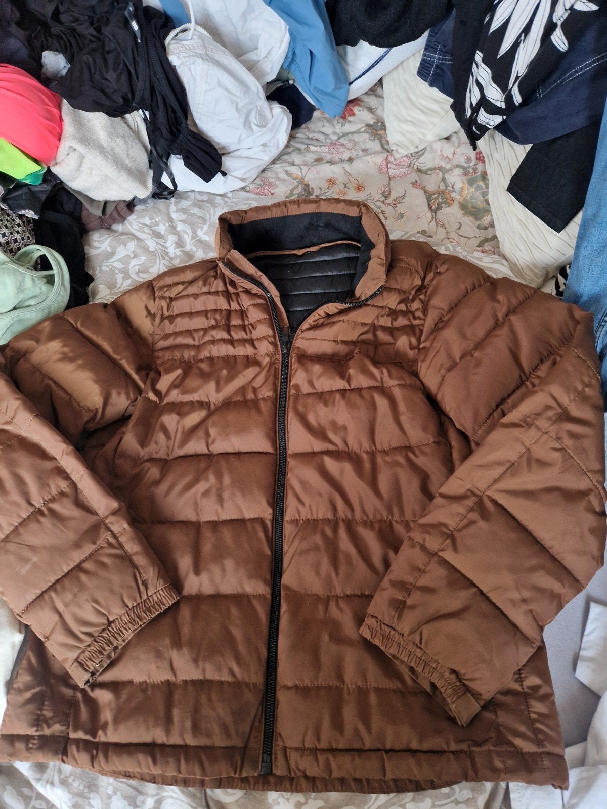 Zara Man gewatteerde jas - Bruin - Maat XL, Bruin, Maat 56/58 (XL), Ophalen of Verzenden, Zo goed als nieuw