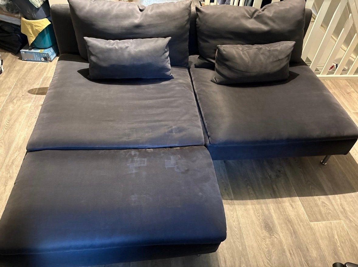 IKEA 2 losse elementen - Donker bruine loungebank, Ophalen, Gebruikt, Stof