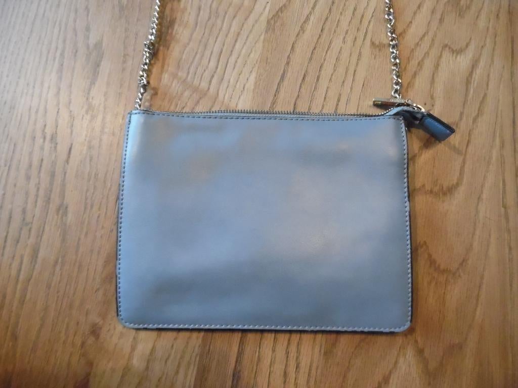 lichtblauw schoudertasje van Mango zgan met rits bovenop, Ophalen of Verzenden, Zo goed als nieuw, Blauw, Schoudertasje
