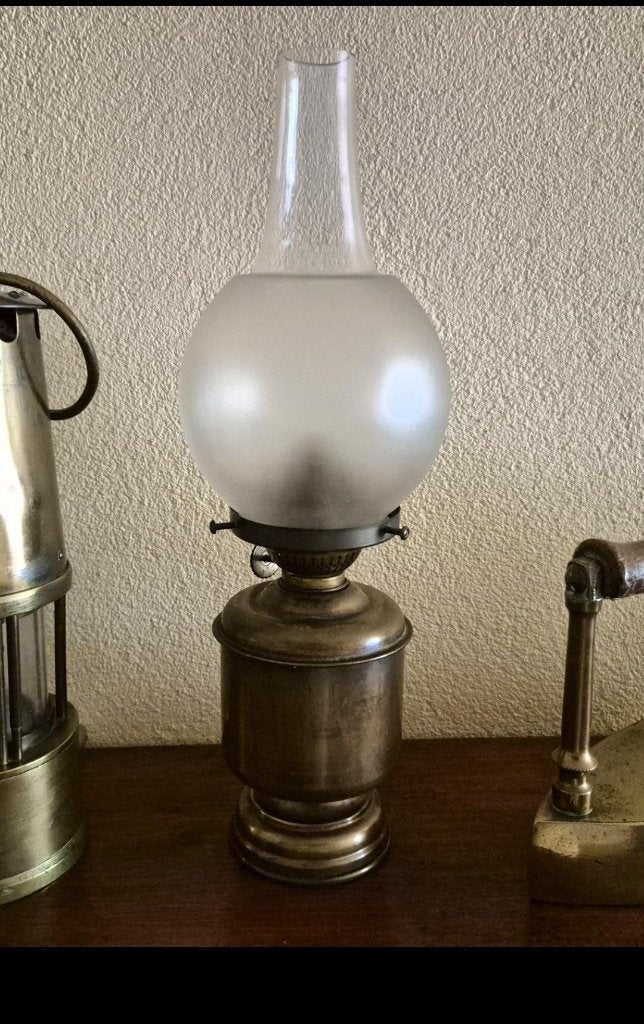 Oude Petroleumlamp Kosmos Brenner periode 1900 / 1950, Antiek en Kunst, Verzenden