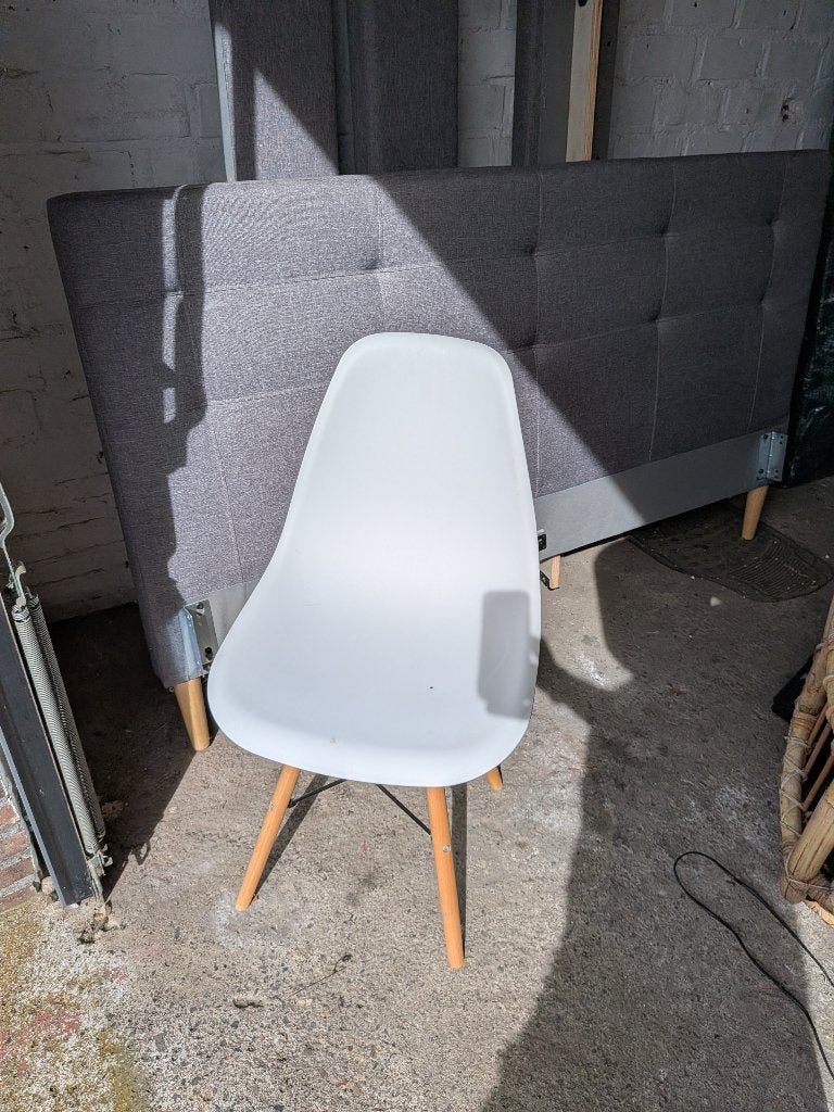 Witte scandinavische kuipstoel, Gebruikt, Wit, Scandinavisch, Eén