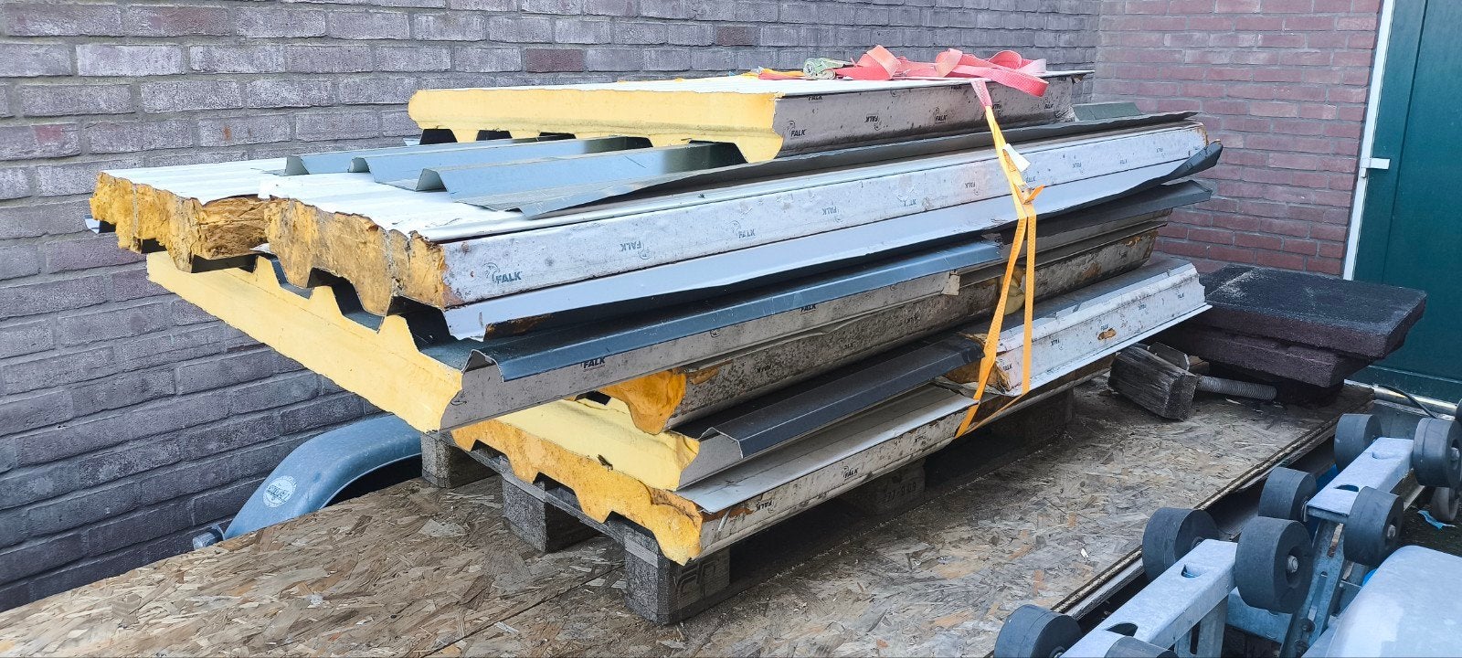 sandwichpanelen - Geïsoleerde Dakplaten, Doe-het-zelf en Verbouw, Gebruikt, Overige kleuren, 5 tot 10 m², Metaal