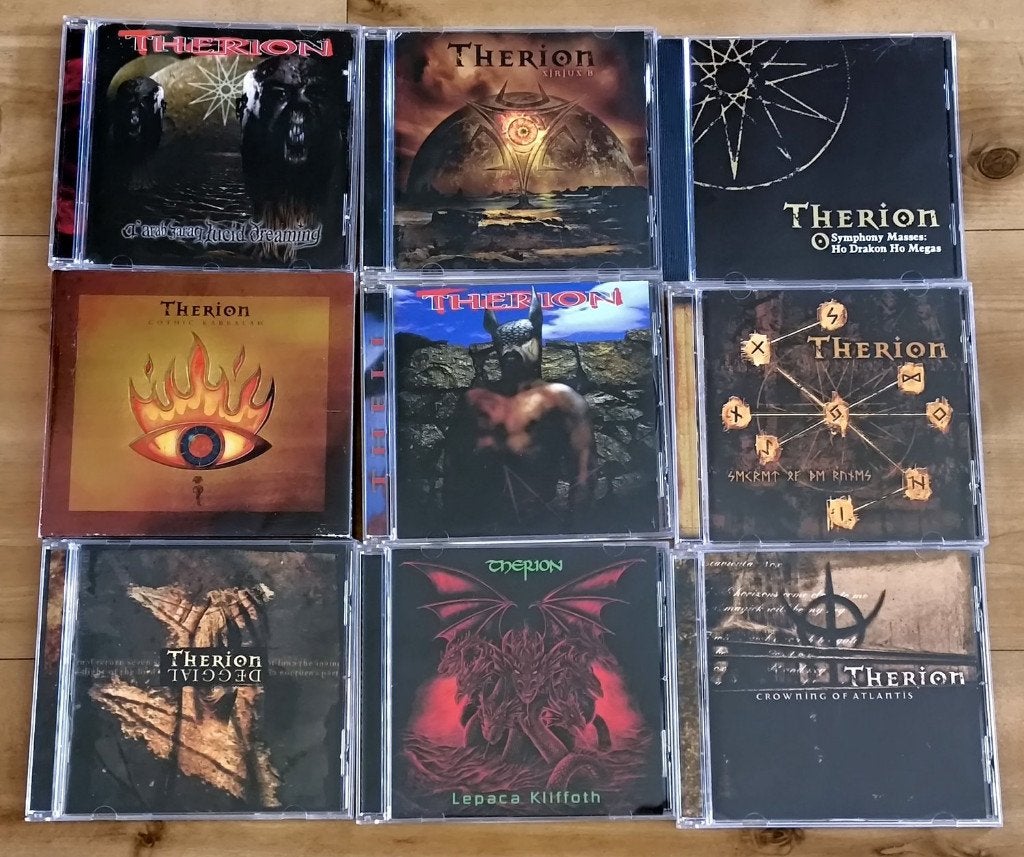 8x Therion CD izgst, Verzenden, Gebruikt, Death metal