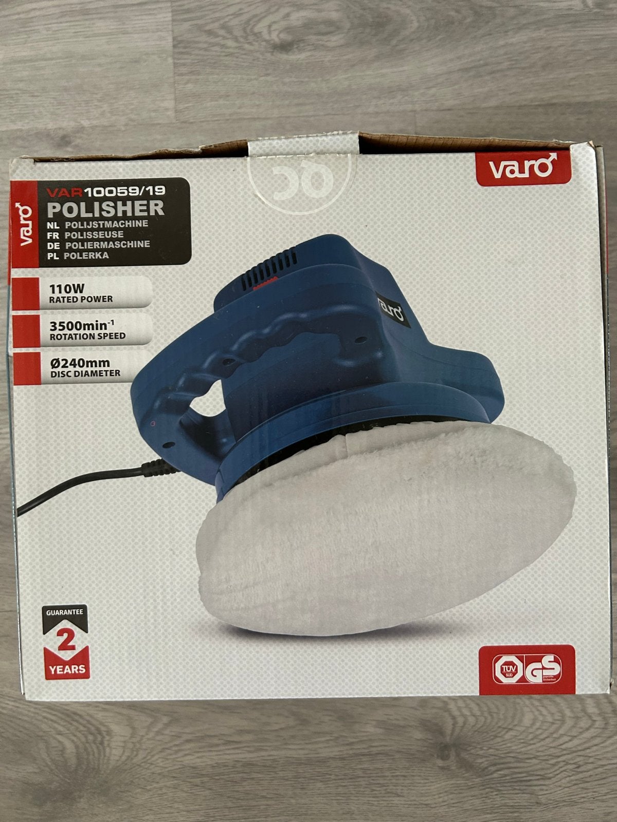 Varo POWX0470 Polijstmachine 110W - Nieuw in doos, Ophalen, Nieuw, Minder dan 600 watt, Overige typen