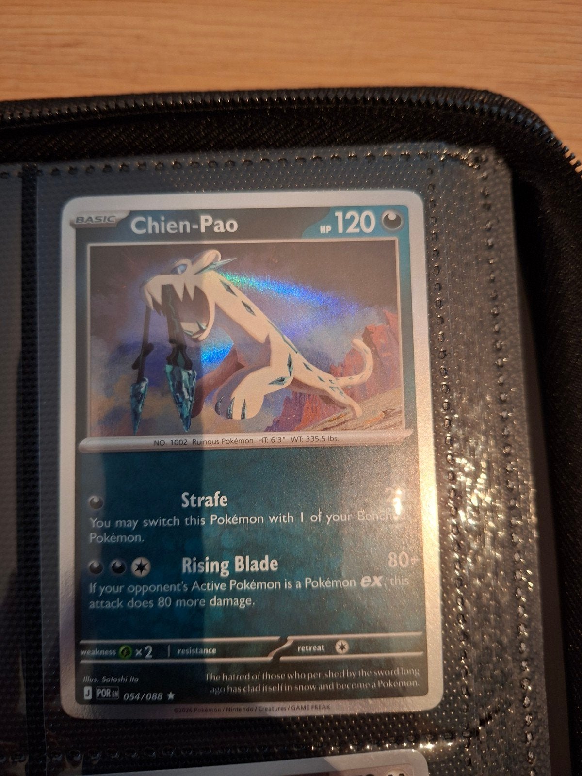 Gezocht: Chien-Pao 054/088 Reverse Holo Perfecte Staat, Ophalen of Verzenden, Zo goed als nieuw, Losse kaart, Foil