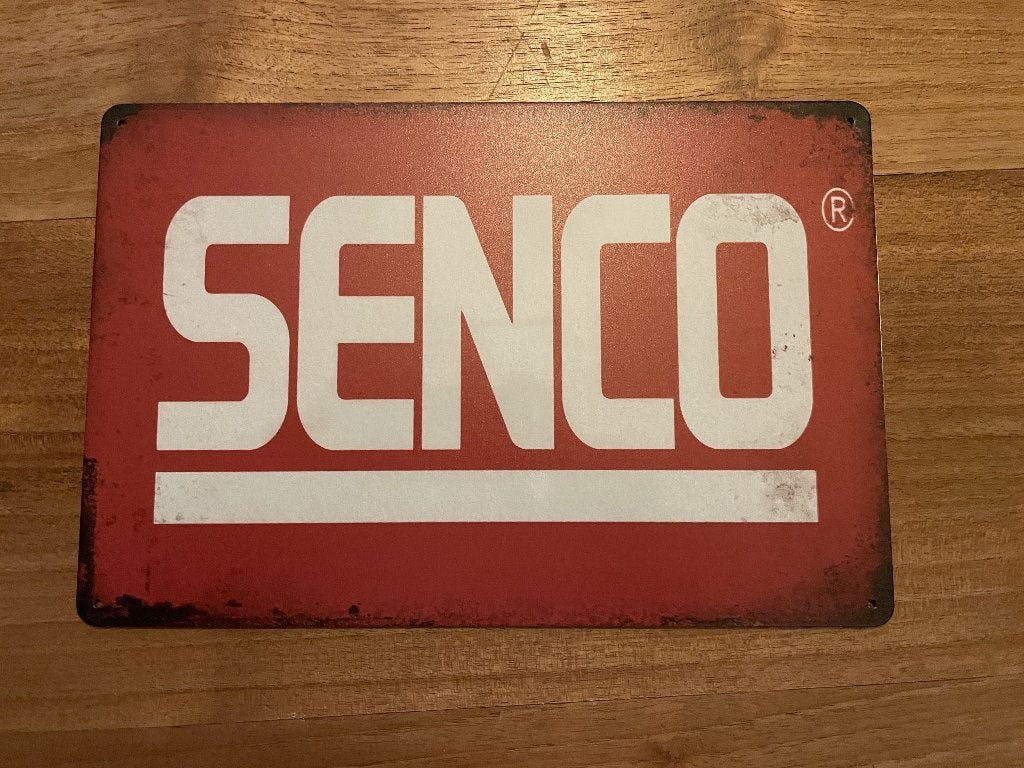 Senco metalen reclamebord / wandbord (old Look), Verzamelen, Www.pand50.nl, Reclamebord, Nieuw, Ophalen of Verzenden