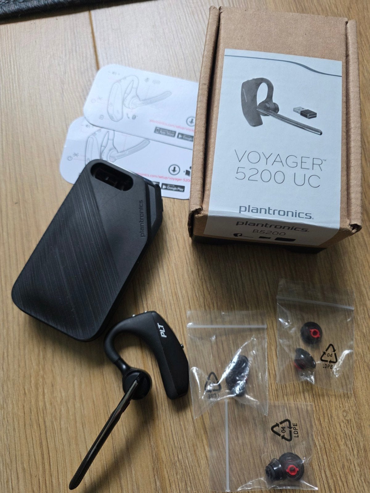 Plantronics Voyager 5200 UC Bluetooth Headset, Computers en Software, In-ear, Ophalen of Verzenden, Zo goed als nieuw, Inklapbare microfoon