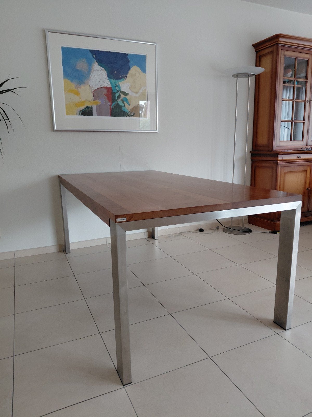 Eettafel Bert Plantagie. Type Bridge, noten. 200x100 cm., Huis en Inrichting, Tafels | Eettafels, Ophalen, 200 cm of meer, 50 tot 100 cm