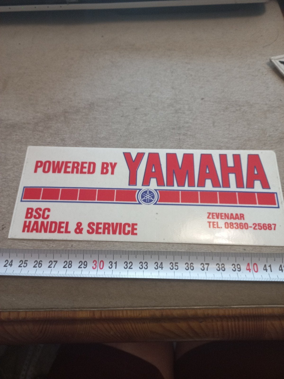 Yamaha Powered By Sticker - BSC Handel & Service Zevenaar, Verzamelen, Stickers, Ophalen of Verzenden