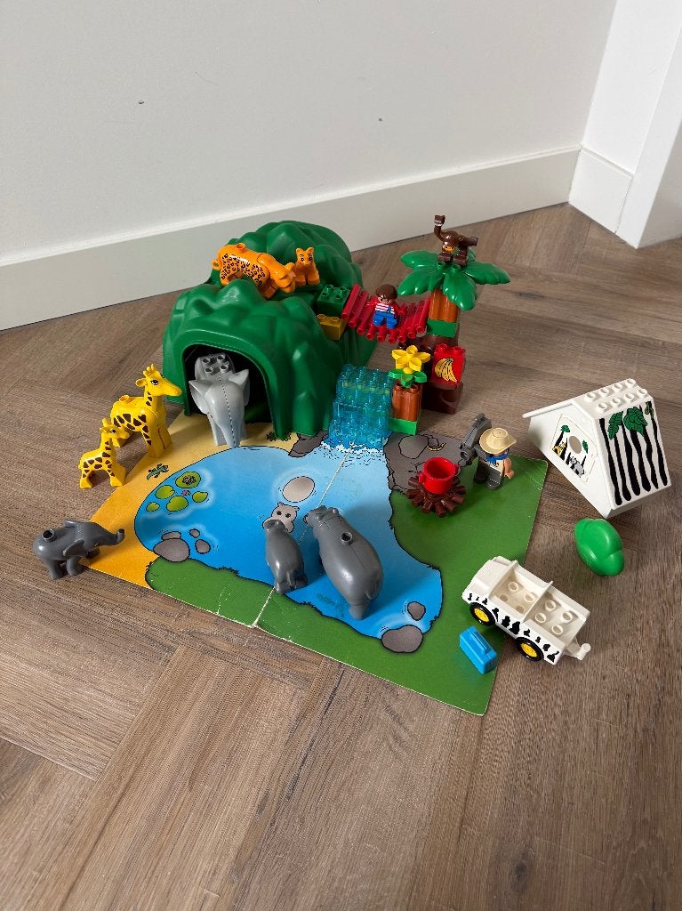 Bijzondere Lego Duplo Wildlife Park Safari set vintage 3095, Ophalen of Verzenden, Zo goed als nieuw, Duplo