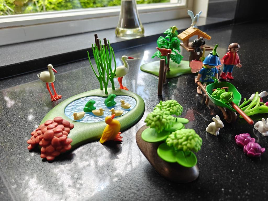 Playmobil bloemenfee, voederhuisje en vijver, Ophalen