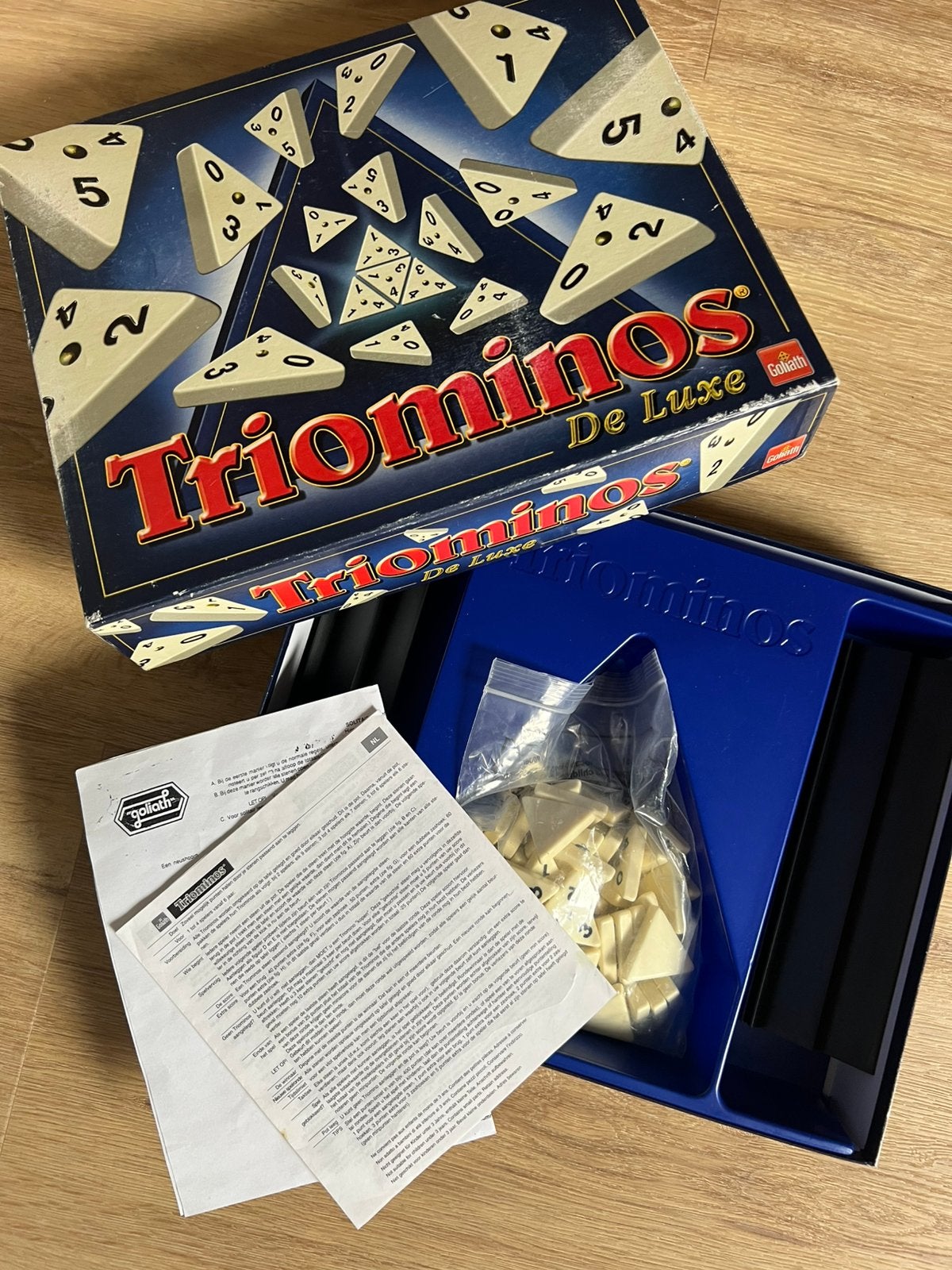 Triominos De luxe, Ophalen, Gebruikt