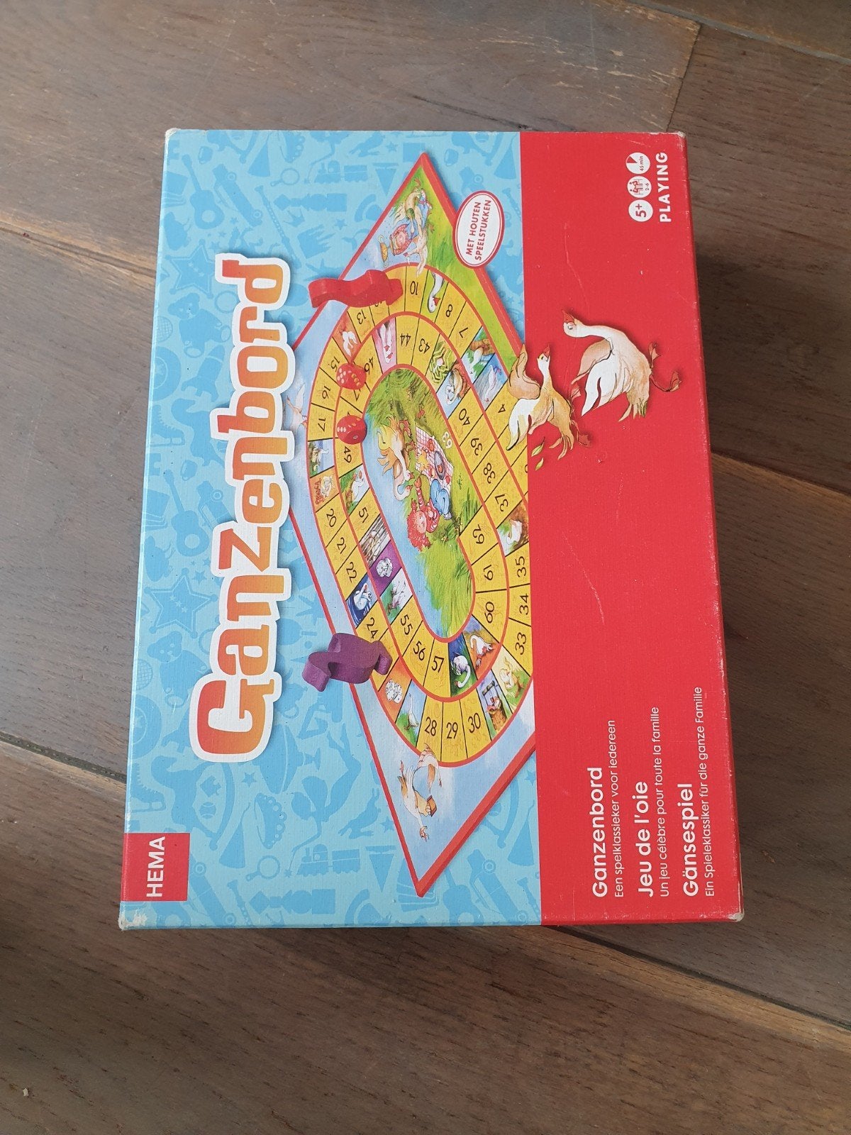 Ganzenbord HEMA - Zo goed als nieuw, Hobby en Vrije tijd, Gezelschapsspellen | Bordspellen, Ophalen of Verzenden, Zo goed als nieuw