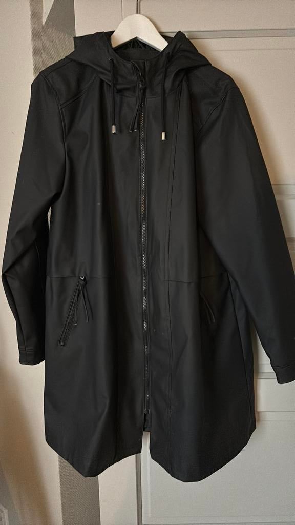 Zwarte regenjas maat 48, Ophalen of Verzenden, Gebruikt, Regenjas, Dames