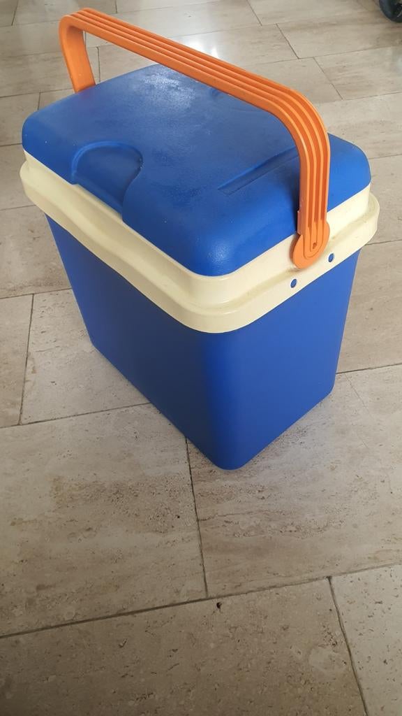 Blauwe koelbox met oranje handvat, Ophalen of Verzenden, Koelelement
