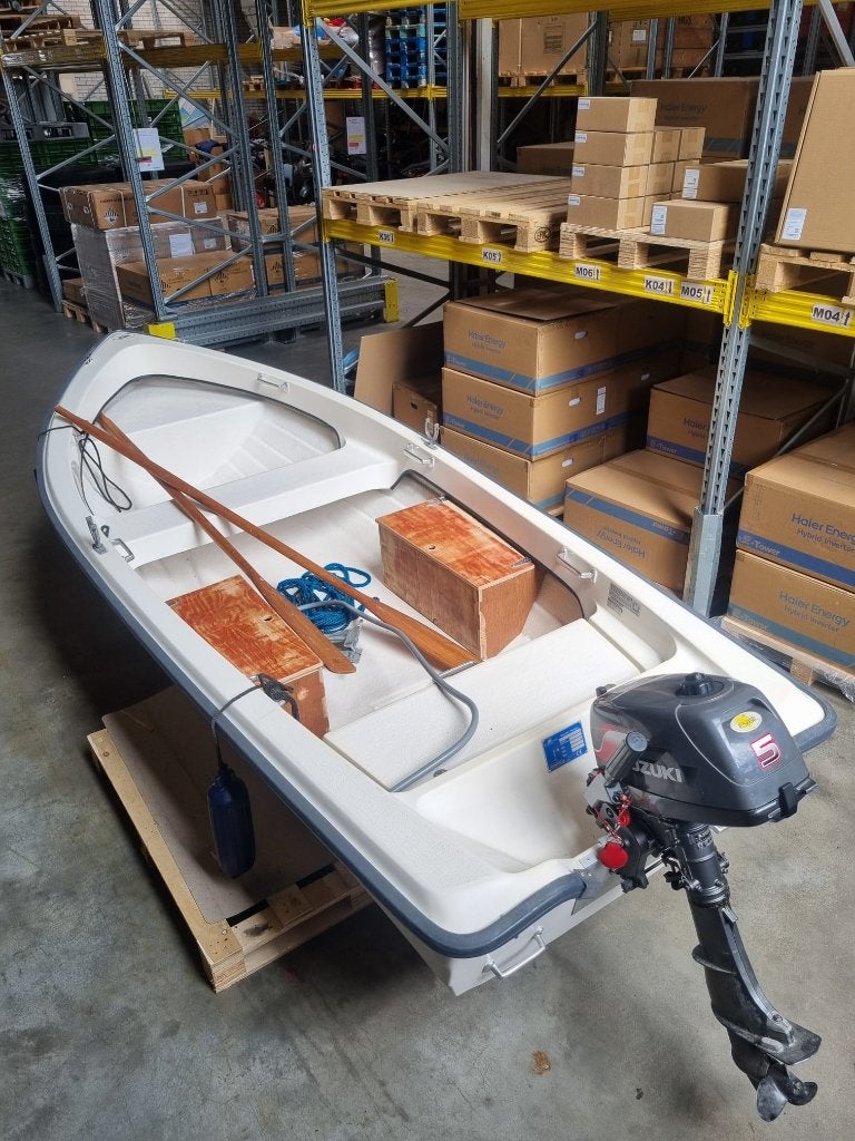 Te Koop Uttern 405 met Suzuki 5 pk motorboot, Overige merken, Buitenboordmotor, 5 pk, Zo goed als nieuw