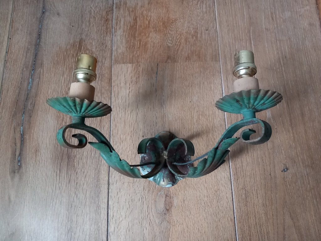 oud wandlampje, vintage antiek brocante, mooi uit Frankrijk, Ophalen