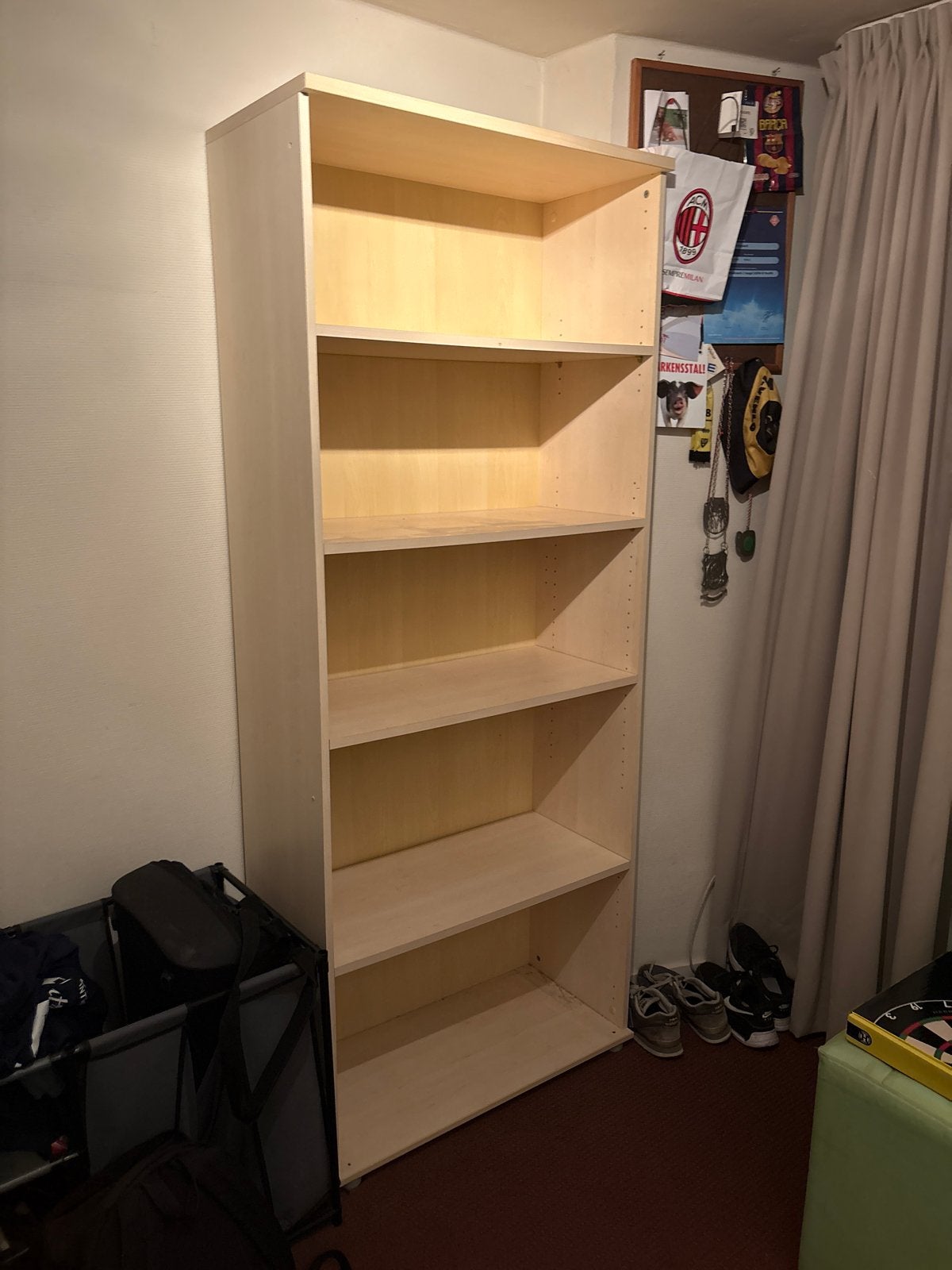 Boekenkast met 5 planken - Licht houtkleur, Huis en Inrichting, Ophalen, Met plank(en), Gebruikt, 200 cm of meer