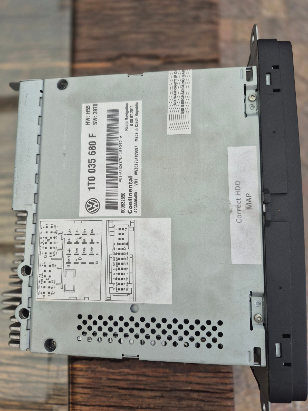 Volkswagen RNS 510 Navigatiesysteem (1T0 035 680 F), Ophalen of Verzenden, Gebruikt