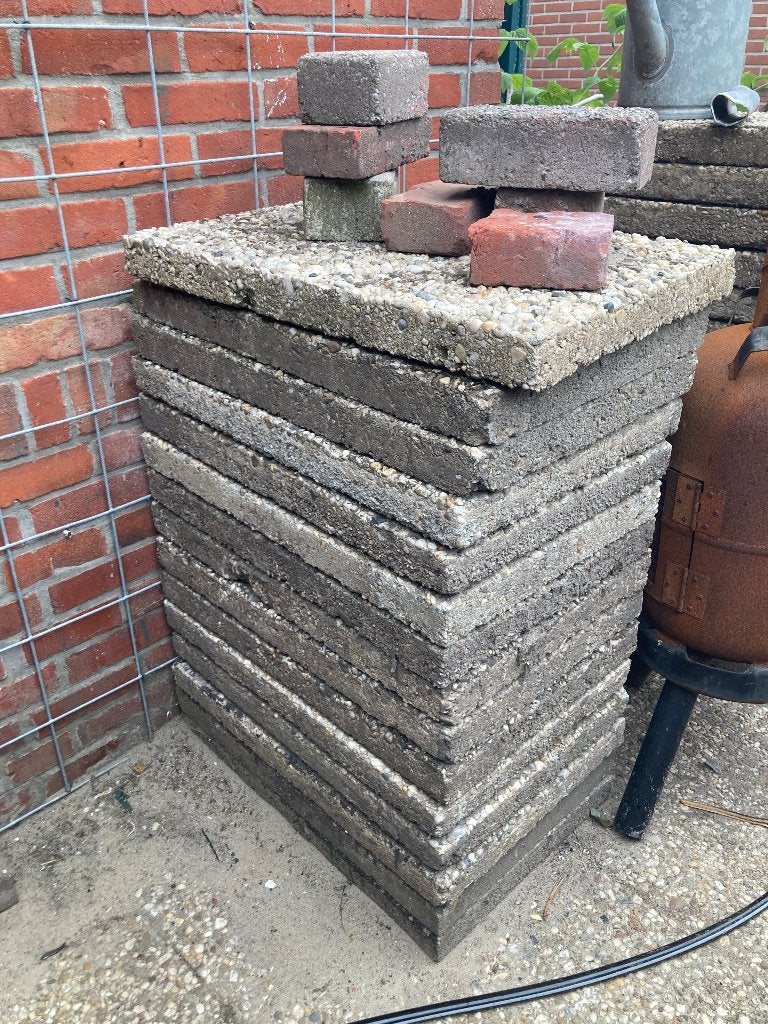 8m2 Grindtegels, Tuin en Terras, Ophalen, Gebruikt, Beton, Terrastegels