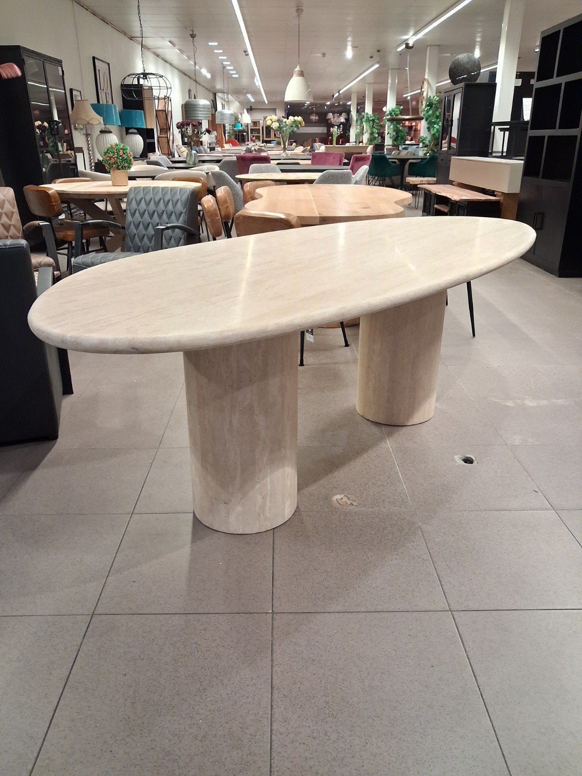 nieuwe Richmond Renaissance travertin eettafel 240cm €1.495, Ophalen, Beige, ., Nieuw
