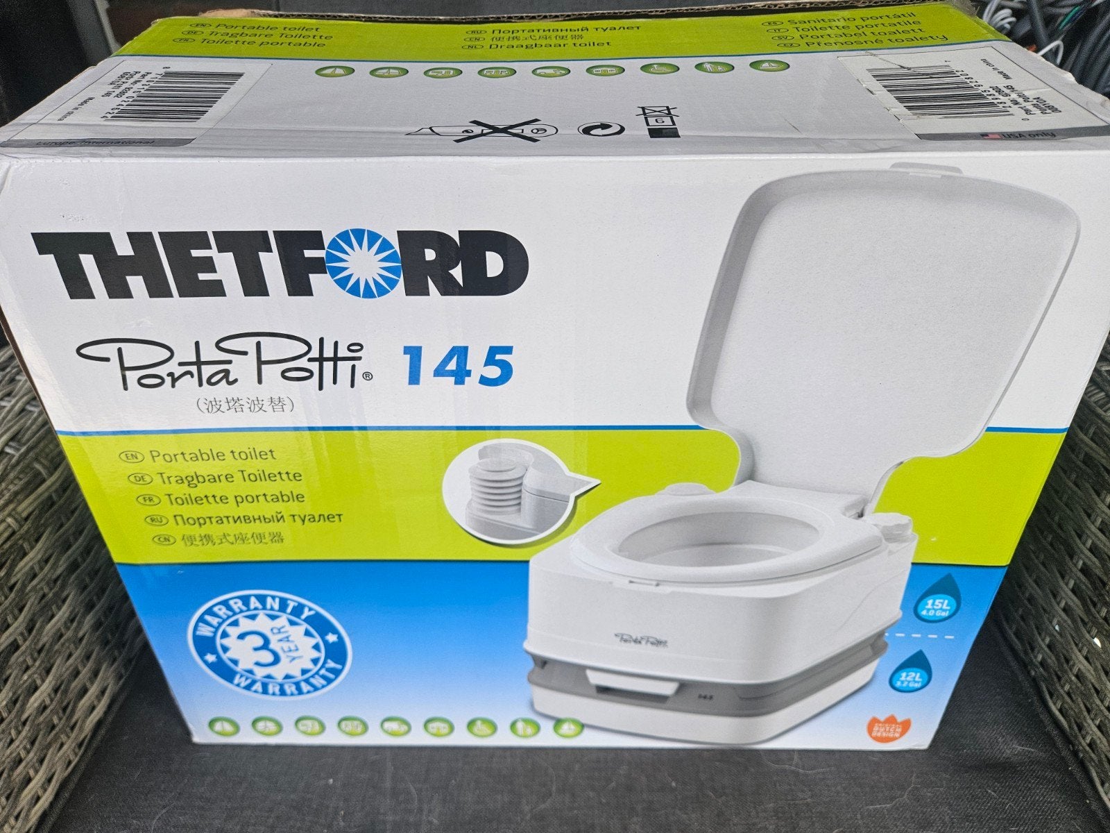 Porta potti 145 Thetford toilet wc compacte mobiele camping, Ophalen of Verzenden
