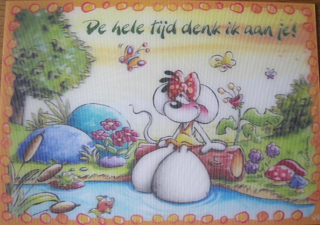 Diddl nieuwe effectkaart- ik denk aan je - 3D, Ophalen of Verzenden, 1980 tot heden, Ongelopen, Overige thema's