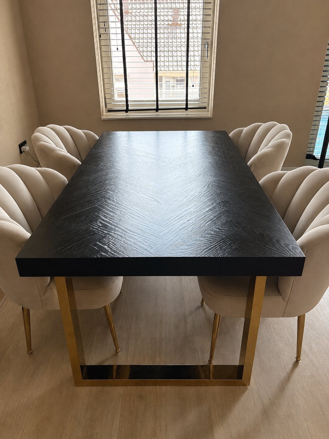 Moderne Eettafel voor 4 Personen - Zonder Stoelen, Huis en Inrichting, Ophalen, Gebruikt, Vier personen, Overige houtsoorten