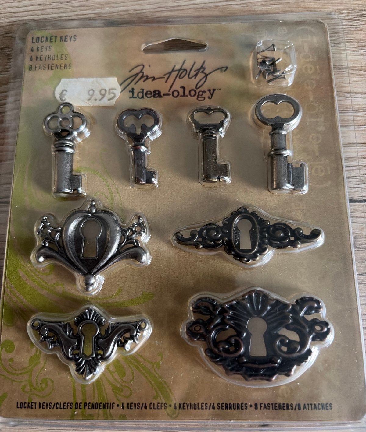 Tim Holtz Idea-ology Locket Keys & Keyholes, Ophalen of Verzenden, Nieuw