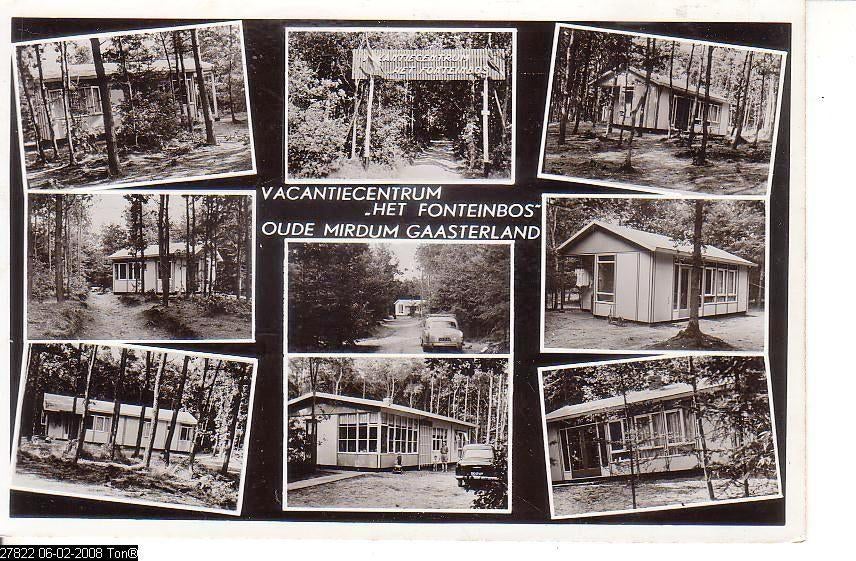 Ansichtkaart	Oudemirdum	Het Fonteinbos Gaasterland	9-luik, Verzenden, 1940 tot 1960, Gelopen, Friesland