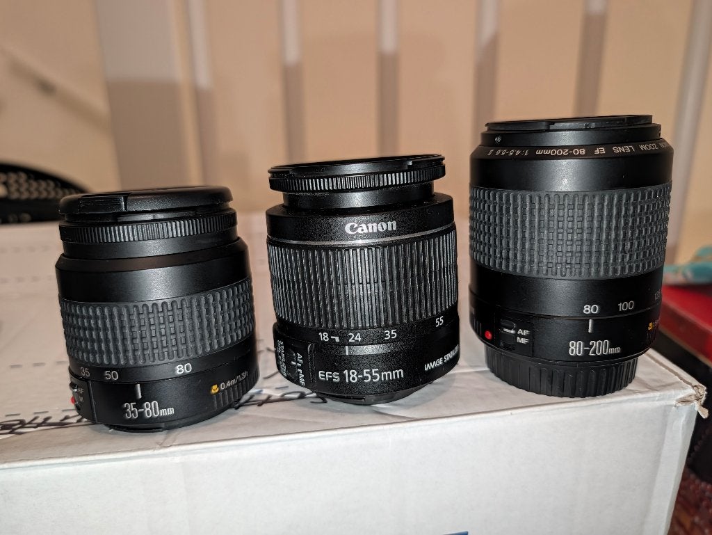 Canon EF en EF-S lenzen (35-80mm, 18-55mm, 80-200mm), Ophalen of Verzenden, Gebruikt, Standaardlens