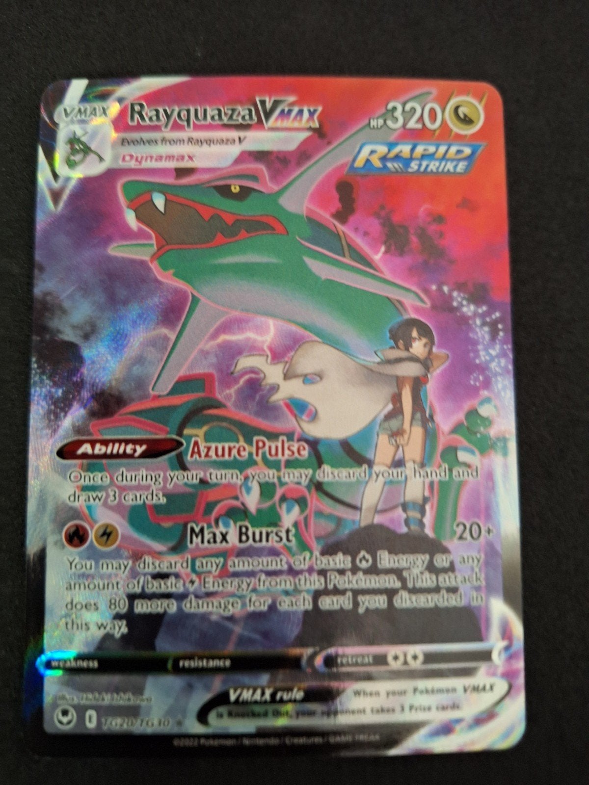 Rayquaza Vmax, Ophalen of Verzenden, Zo goed als nieuw