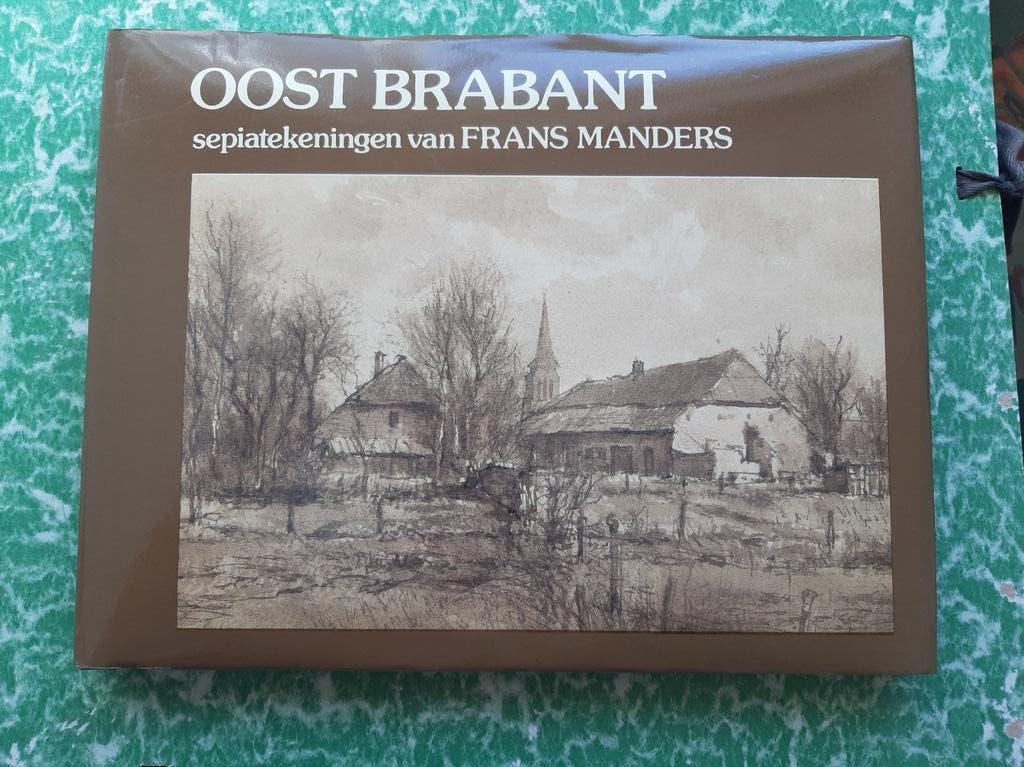 boek, Oost Brabant sepiatekeningen van Frans Manders., Gelezen, 19e eeuw, Oorschot, Dr. Jan van, Ophalen of Verzenden