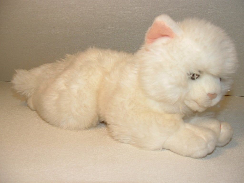 ANNA CLUB PLUSH POES ZACHTE LANGHARIGE PLUCHE WIT MET, Kinderen en Baby's, Ophalen of Verzenden, Nieuw, Overige typen