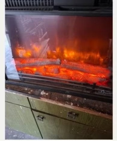 Sfeerhaard met warmtefunctie - Livin Flame EF61A, Huis en Inrichting, Ophalen, Gebruikt, Inbouwhaard, Elektrische haard