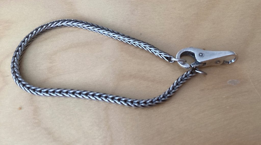 Trollbeads Armbandje + slotje, Sieraden, Tassen en Uiterlijk, Bedels, Ophalen of Verzenden, Zo goed als nieuw, Zilver, Trollbeads